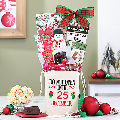 Do Not Open Until Dec 25: Christmas Gift Basket - GreatArrivals