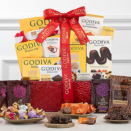 Chocolate Treasures: Godiva Gift Basket - GreatArrivals