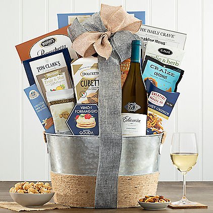 Estancia Chardonnay: Gourmet Wine Gift Basket - GreatArrivals