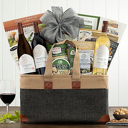 Franciscan Coastal Trio: Wine Gift Basket - GreatArrivals