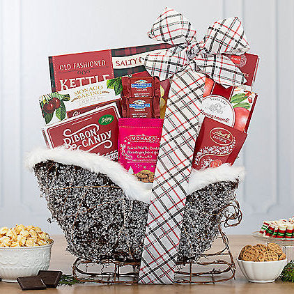Sleigh Surprise: Holiday Sweets Basket - GreatArrivals