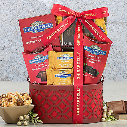 Ghirardelli Treasures: Premium Chocolate Gift Basket - GreatArrivals