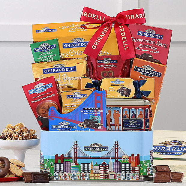 Deluxe Ghirardelli: Chocolate Gift Basket - GreatArrivals