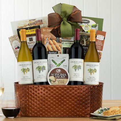Grgich Hills Red & White Quartet: Wine Gift Basket - GreatArrivals