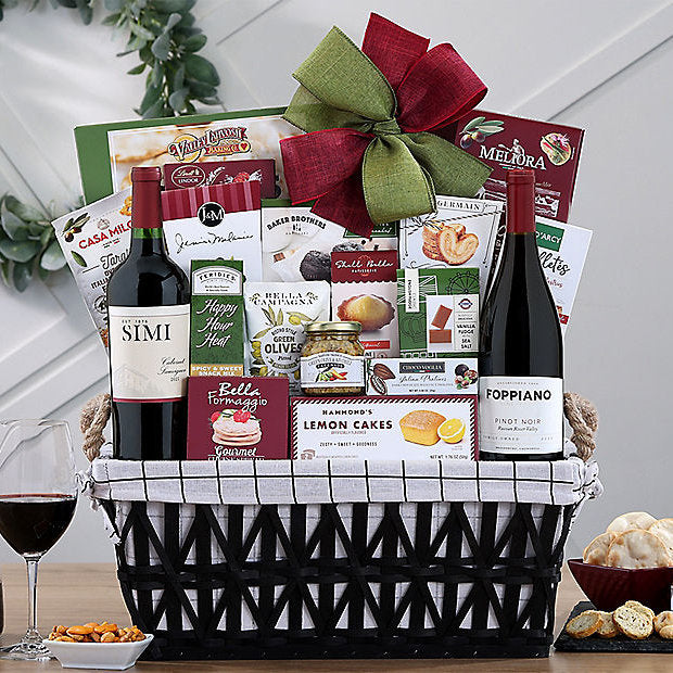 Perfect Pairings Duet: Red Wine Gift Basket - GreatArrivals