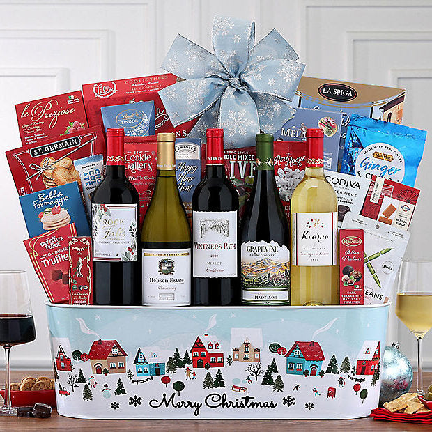 'Tis the Season: Wine Collection Basket - GreatArrivals