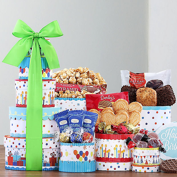 Make a Wish: Gourmet Birthday Gift Tower - GreatArrivals