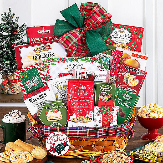Season's Greetings: Christmas Holiday Gift Basket - GreatArrivals