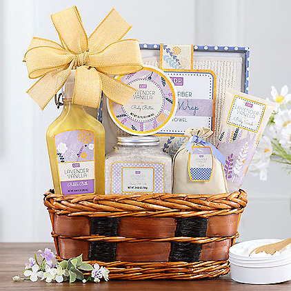 Tranquil Lavender Vanilla :Spa Gift Basket - GreatArrivals