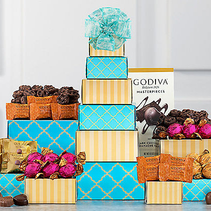 Divine Deluxe: Godiva Chocolate Gift Tower - GreatArrivals