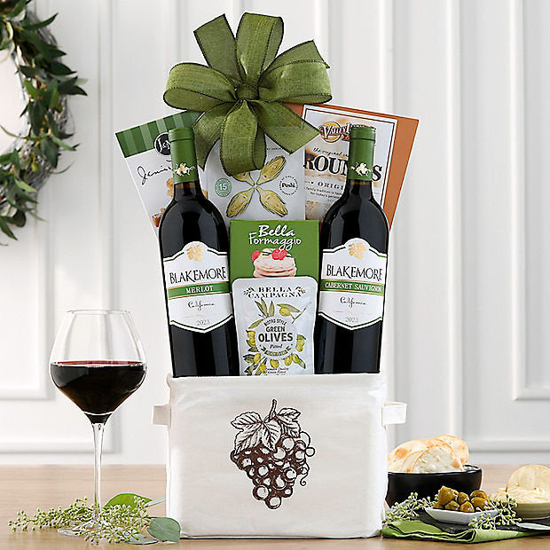 Blakemore Winery Red Duet: Wine Gift Basket - GreatArrivals