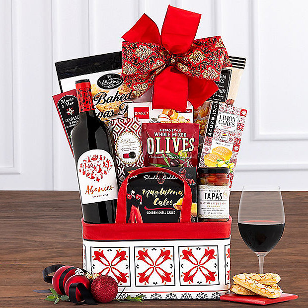 Abanico Spanish Wine: Red Wine Gift Basket - GreatArrivals