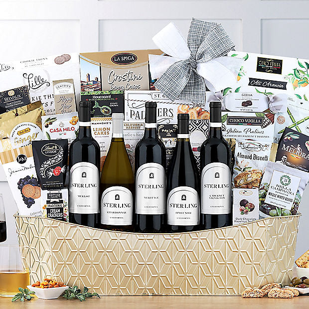 Sterling Vintner's Collection: Gourmet Wine Gift Basket - GreatArrivals
