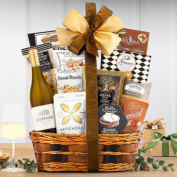 Cliffside Vineyards Chardonnay: Wine Gift Basket - GreatArrivals