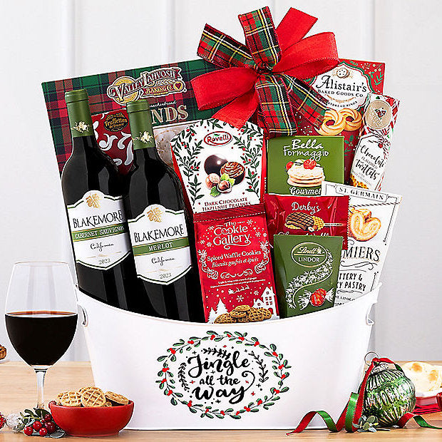Blakemore Holiday Red Duet: Wine Gift Basket - GreatArrivals
