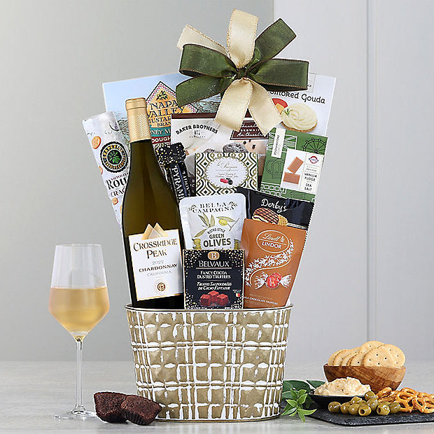Crossridge Peak Chardonnay: Gourmet Wine Basket - GreatArrivals