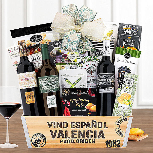 Marques De Toledo Spanish Trio: Wine Gift Basket - GreatArrivals