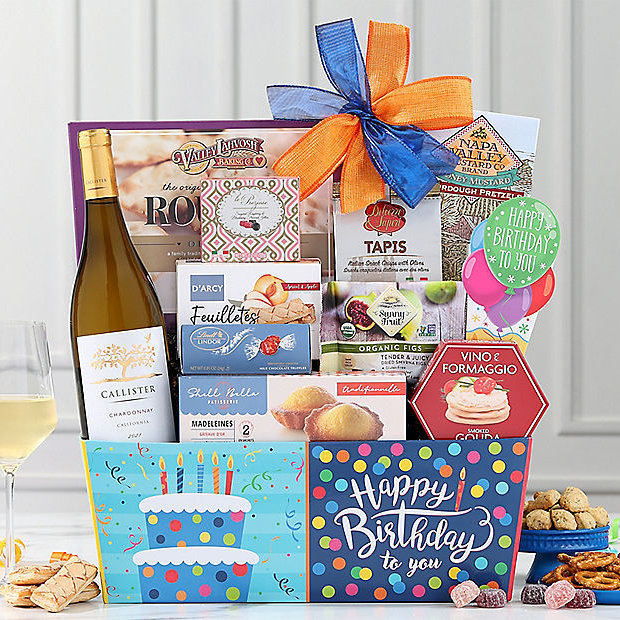 Callister Cellars Chardonnay: Birthday Gift Basket - GreatArrivals