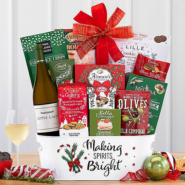 Little Lakes Chardonnay: Holiday Wine Gift Basket - GreatArrivals