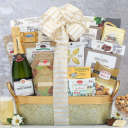 Taittinger Brut La Francaise: Champagne Gift Basket - GreatArrivals
