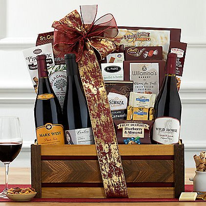 Pinot Noir Trio: Gourmet Gift Basket - GreatArrivals