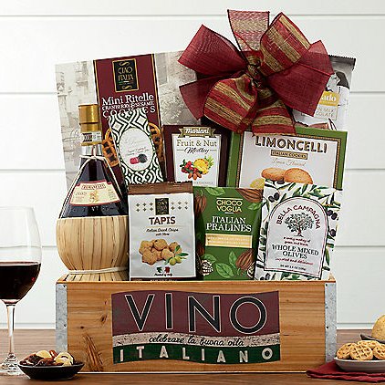 Romanelli Chianti Vino Italiano: Wine Gift Basket - GreatArrivals