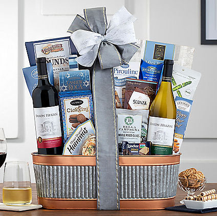 Baron Herzog Duet: Kosher Wine Basket - GreatArrivals