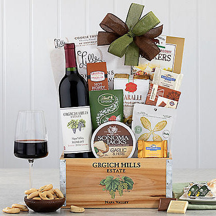 Grgich Hills Merlot: Wine Gift Basket - GreatArrivals
