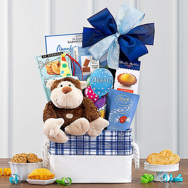 Monkey Hugs: Congratulations Gift Basket - GreatArrivals