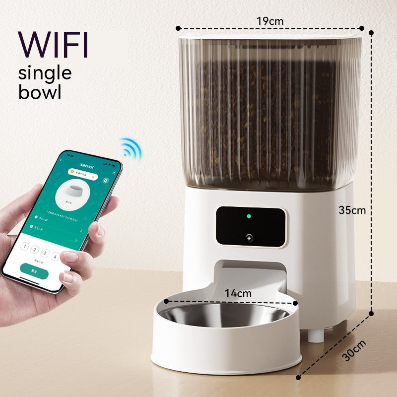 Automatic Pet Feeder Cat Intelligent Remote Control Cat Food Dog Food Timing Quantitative Video Monitoring Pet Feeding Machine - 0 - CJ