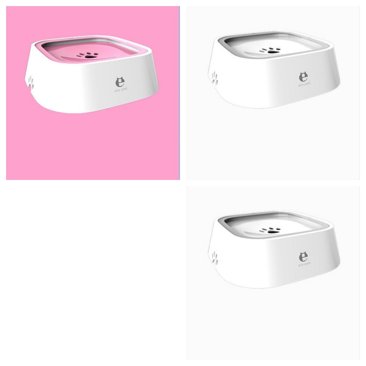 1.5L Cat Dog Water Bowl Carried Floating Bowl Anti - Overflow Slow Water Feeder Dispenser Pet Fountain ABS&PP Dog Supplies - 0 - CJ - 1Pink2White - CJGY102545419SH
