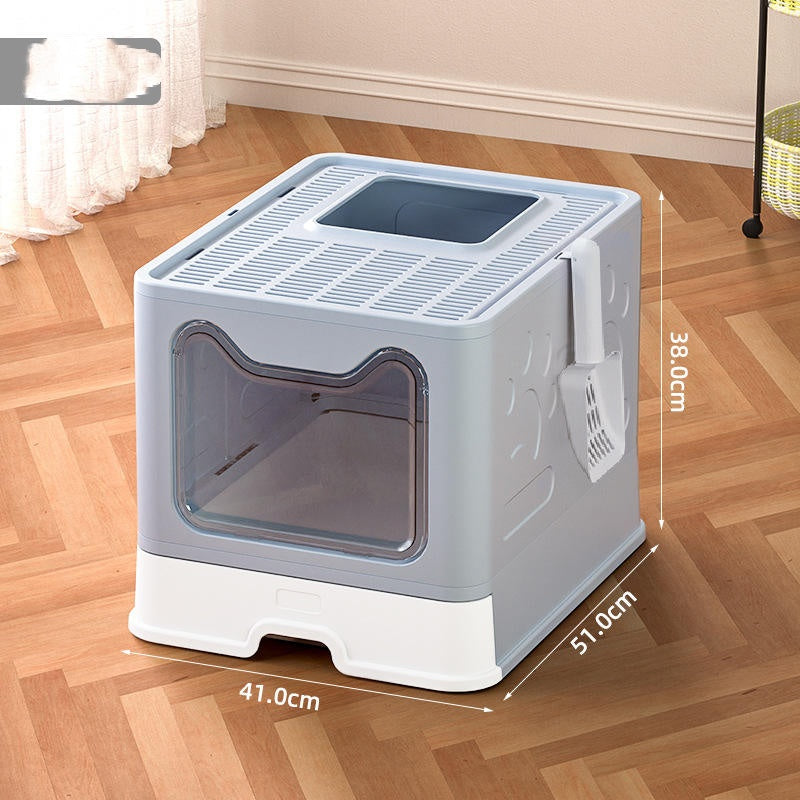 Cat Litter Box Front Entry Enclosed Extra Large Litter Box With Litter Catching Lid And Scoop For Big Cats Kitty - 5 - CJ