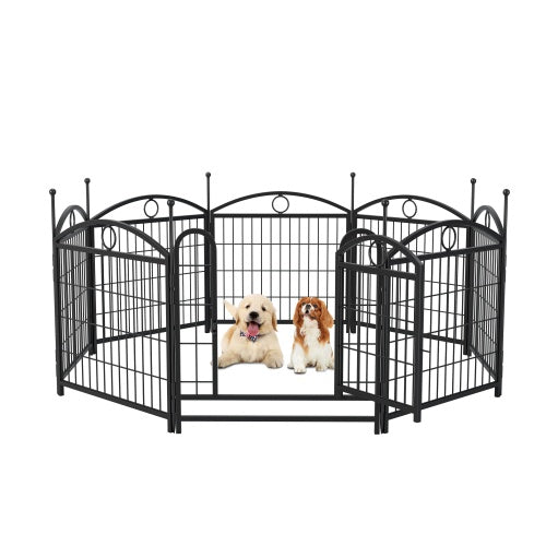 Dog Playpen Indoor 24 Inch 8 Panel Metal Dog Playpen - 5 - CJ