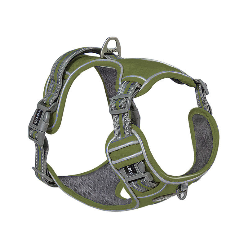Traction Strap Shock Absorption Comfortable Night Vision Reflective Pet Harness - 0 - CJ