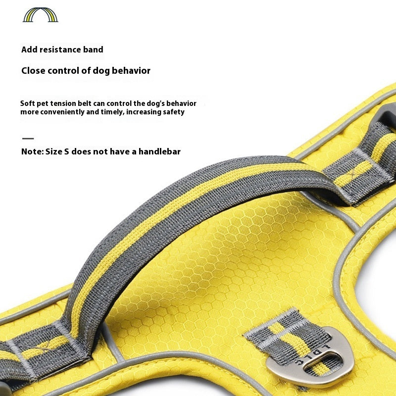 Traction Strap Shock Absorption Comfortable Night Vision Reflective Pet Harness - 0 - CJ