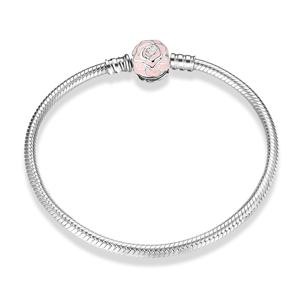Women's Bracelet S925 Sterling Silver 3mm Suitable Beaded Pendant Accessories Diamond Inlaid All Kinds Of Button Heads Diy Basic Snake Bone Chain - 4 - https://x.com/titan_prim62775J - PG0021 - 21cm - CJJE1598210 - PG0021 - 21cm