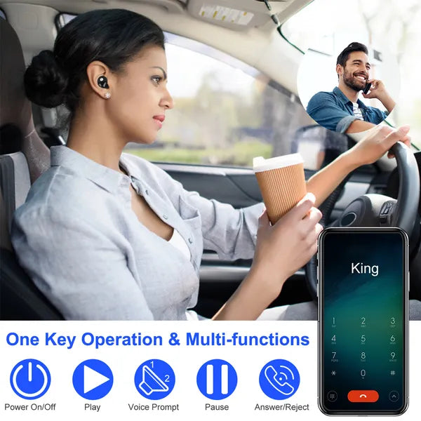TWS True Wireless V4.2 Earbuds IPX4 In - ear Stereo Earphone Hands - free Deep Bass Earpiece - 5 - CJ