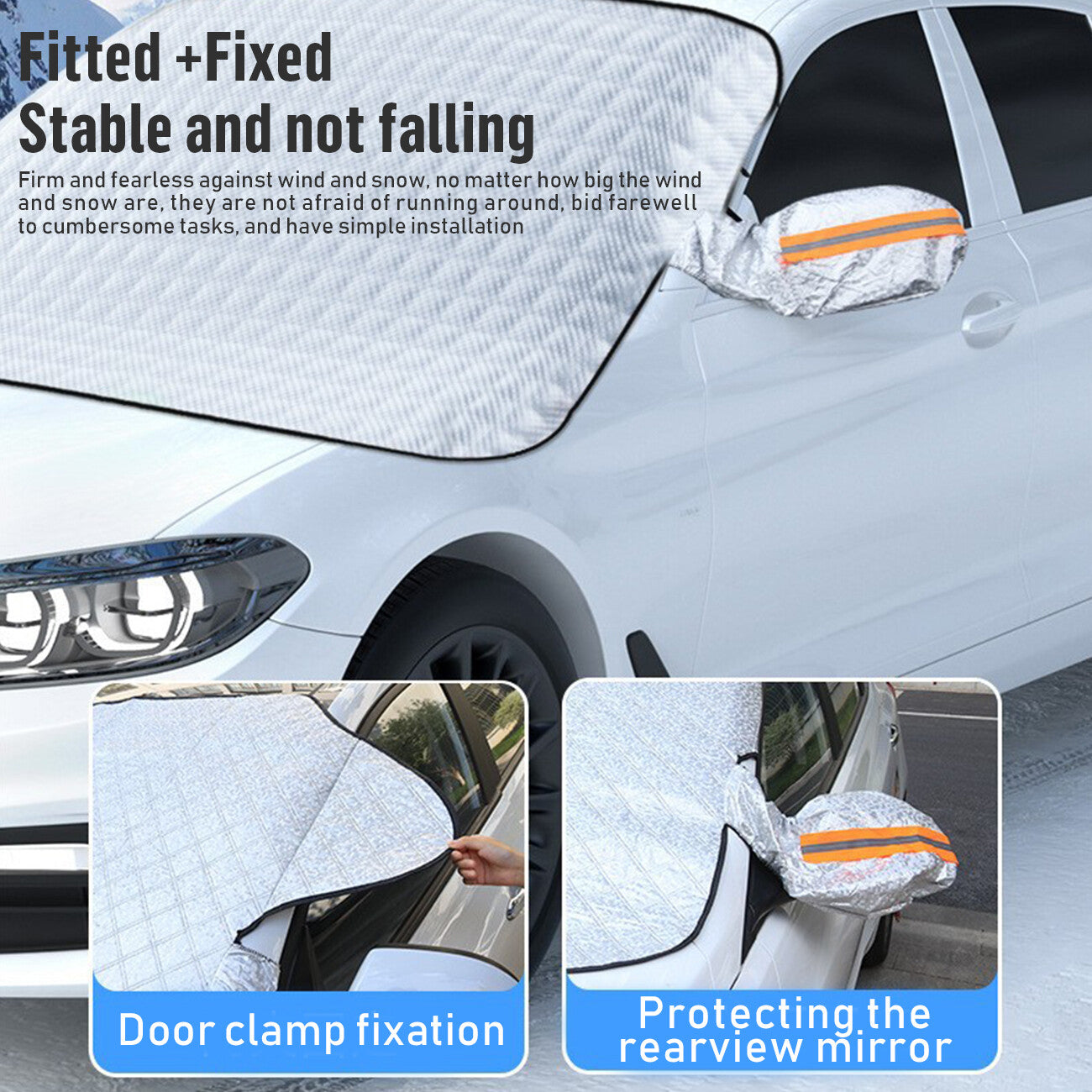 Universal Car Windshield Snow Cover Magnetic Winter Ice Frost Guard Protector - 5 - CJ
