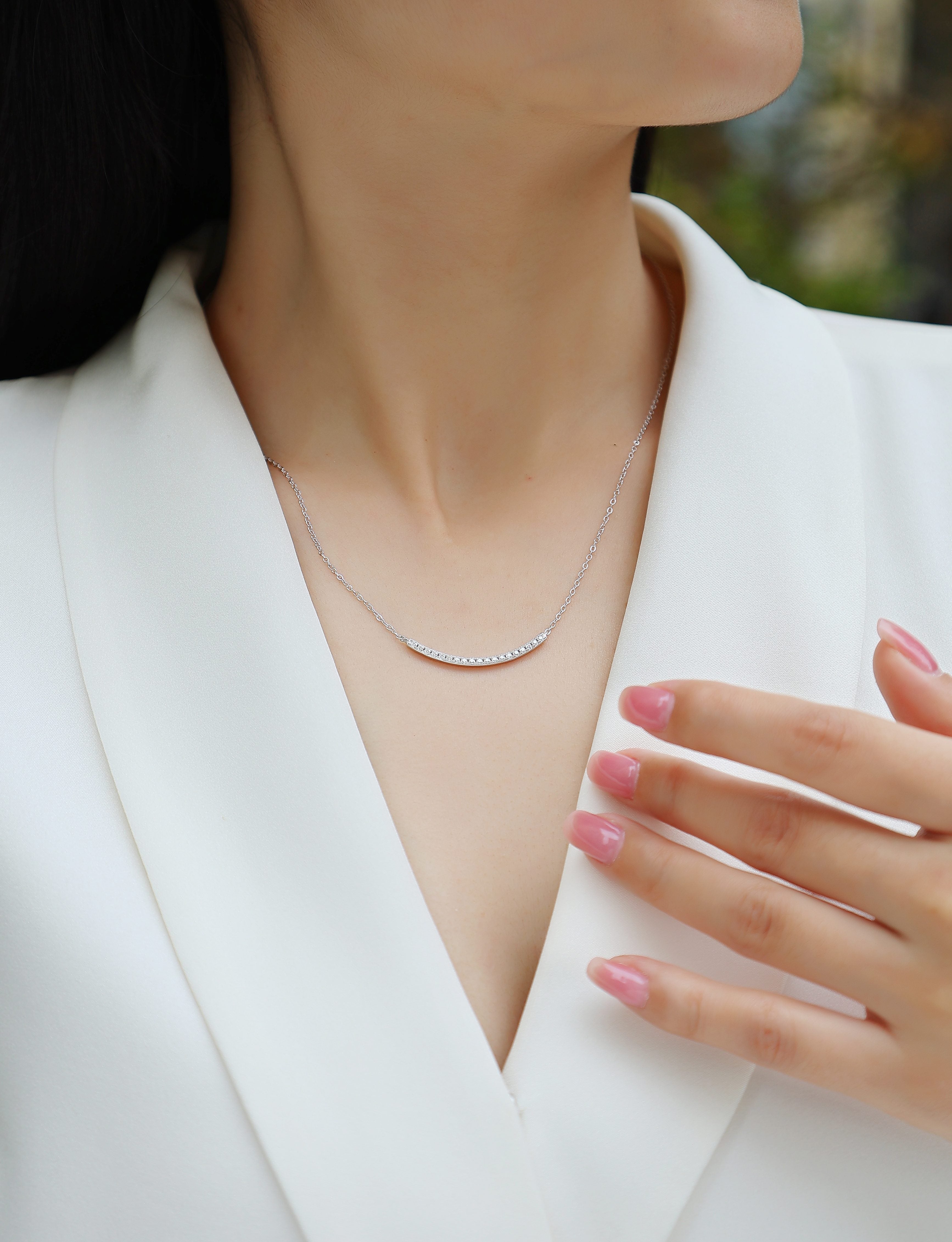 1Joy - A Fashionable And Luxurious Diamond Jewelry Pendant Set With Moissanite S925 Sterling Silver And Platinum Plating Prohibit TikTok sales - 5 - CJ