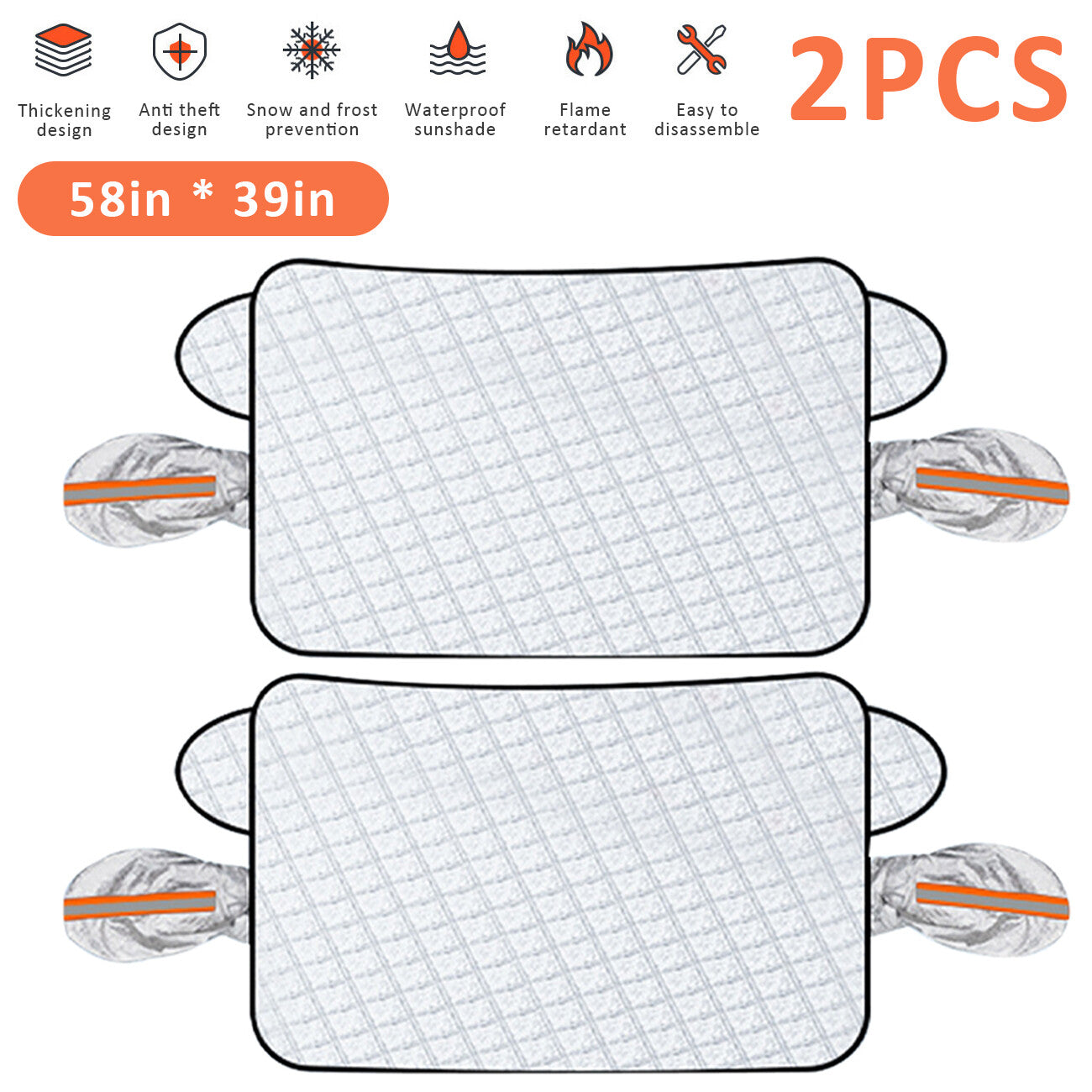 Universal Car Windshield Snow Cover Magnetic Winter Ice Frost Guard Protector - 5 - CJ