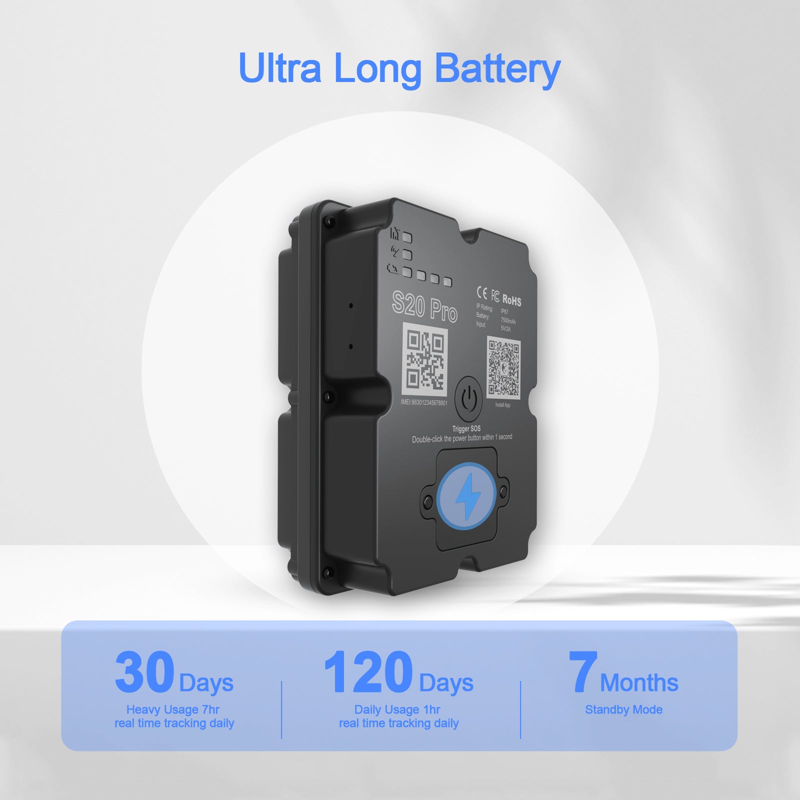 Long Battery 4G GPS Vehicle Tracker - Up To 30 Days Standby, Real - Time Tracking, Magnetic & Waterproof, Subscription Required - 5 - CJ