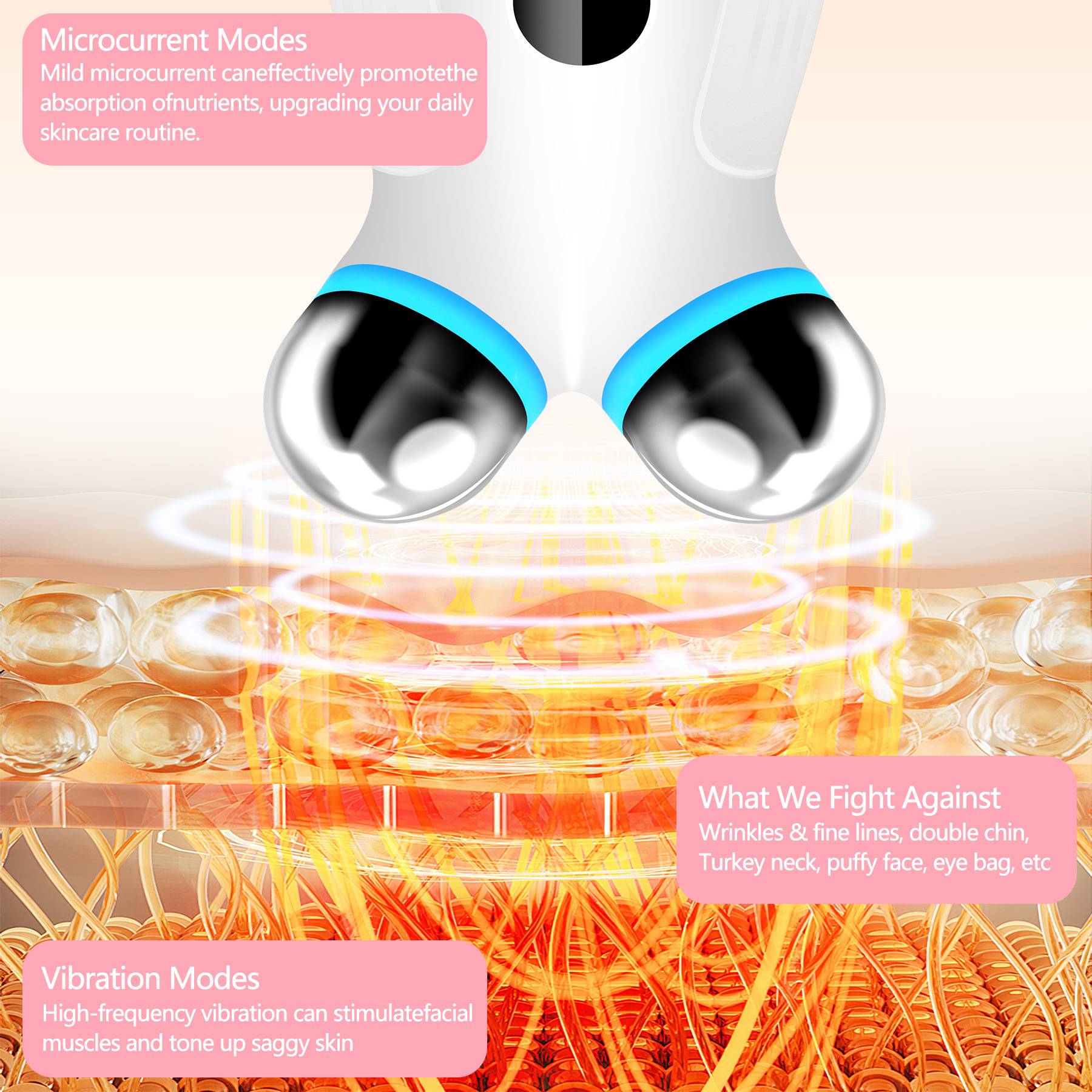 Anti Aging And Wrinkles Microcurrent Facial Device, Boost Skin Care Absorption - 5 - CJ