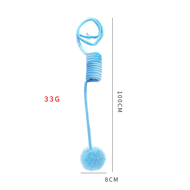 Cat Toy Self - Hi Sucker Spring Rabbit Hair Ball Interactive Play Pet Supplies Interactive Toys - 0 - CJ