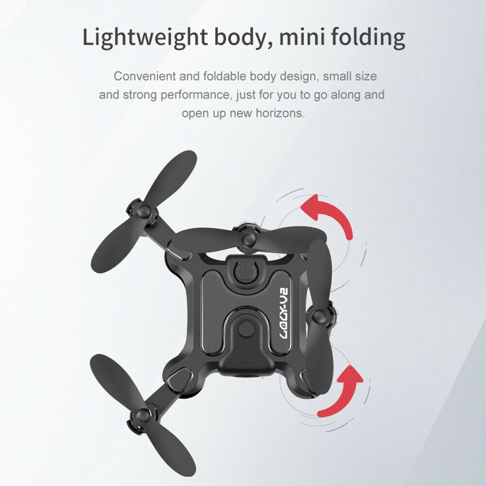 AU V2 Mini Drone Selfie WIFI FPV With HD Camera Foldable Arm RC Quadcopter Toy. - 5 - CJ