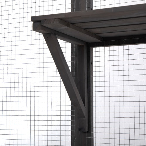 Oversized Cat Cage - Grey - 5 - cjdroshippping