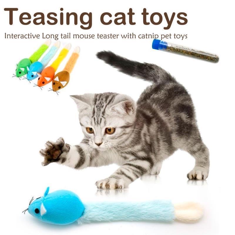 Long Tail Mouse Cat Teaster Toys Funny Pet Toys Cat Toys Mouse Trainning Funny Playing Toys Interactive Pets Products - 0 - CJ