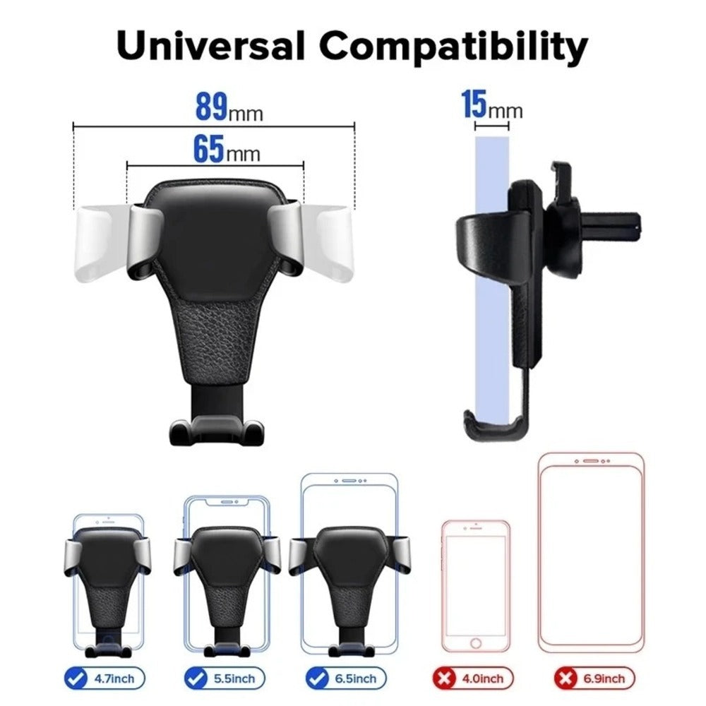 Universal Gravity Phone Holder Car Air Vent Mount Metal Mobile Stand GPS Support For Smartphone Air Vent Stand Cradle For Mobile Cell Phone - 5 - CJ