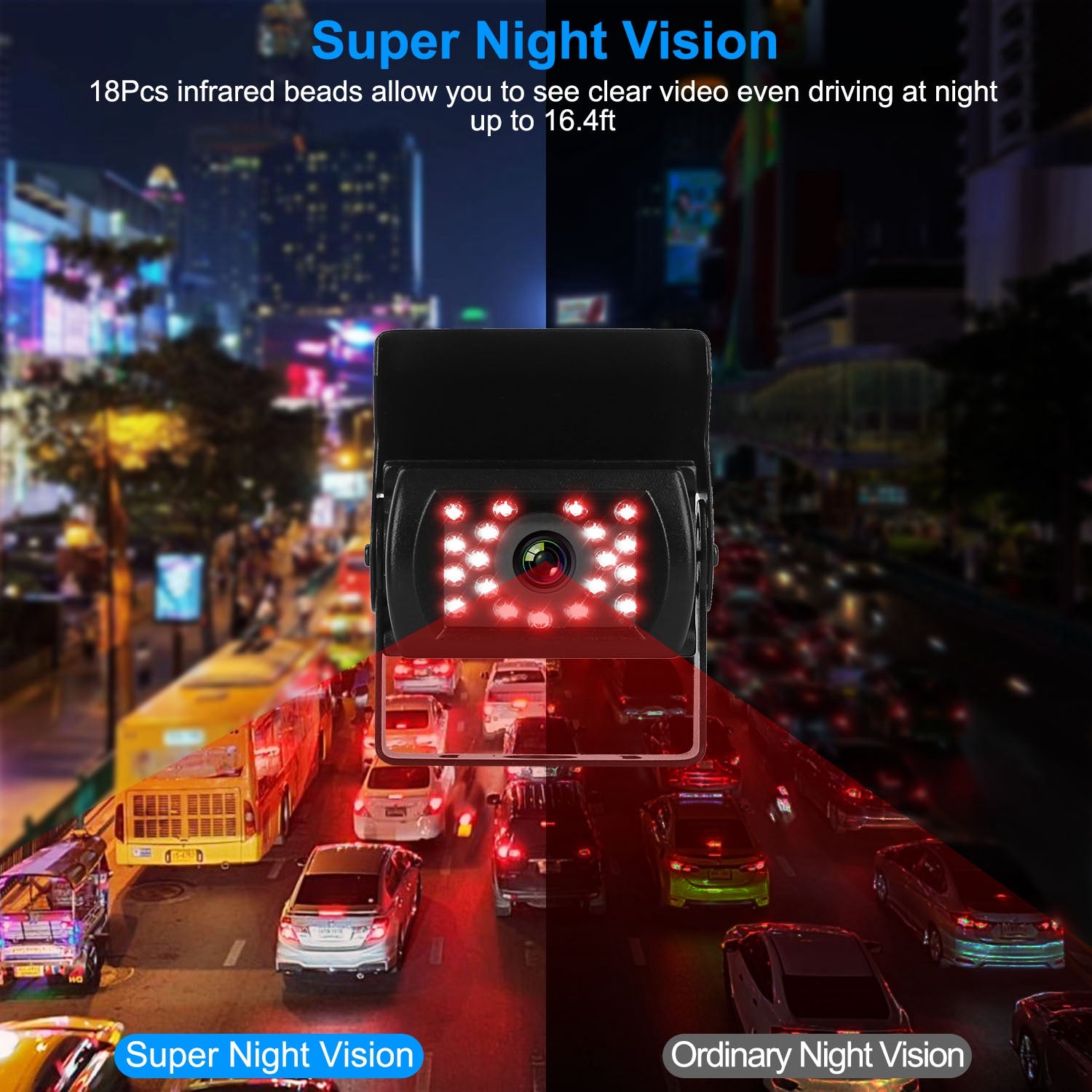 1Pc 7In Screen Backup Camera System Vehicle Rear View Monitor Kit IP67 Waterproof Car Parking Reverse System With Night Vision For Car Trunk Van SUV - 5 - cjdropshipping