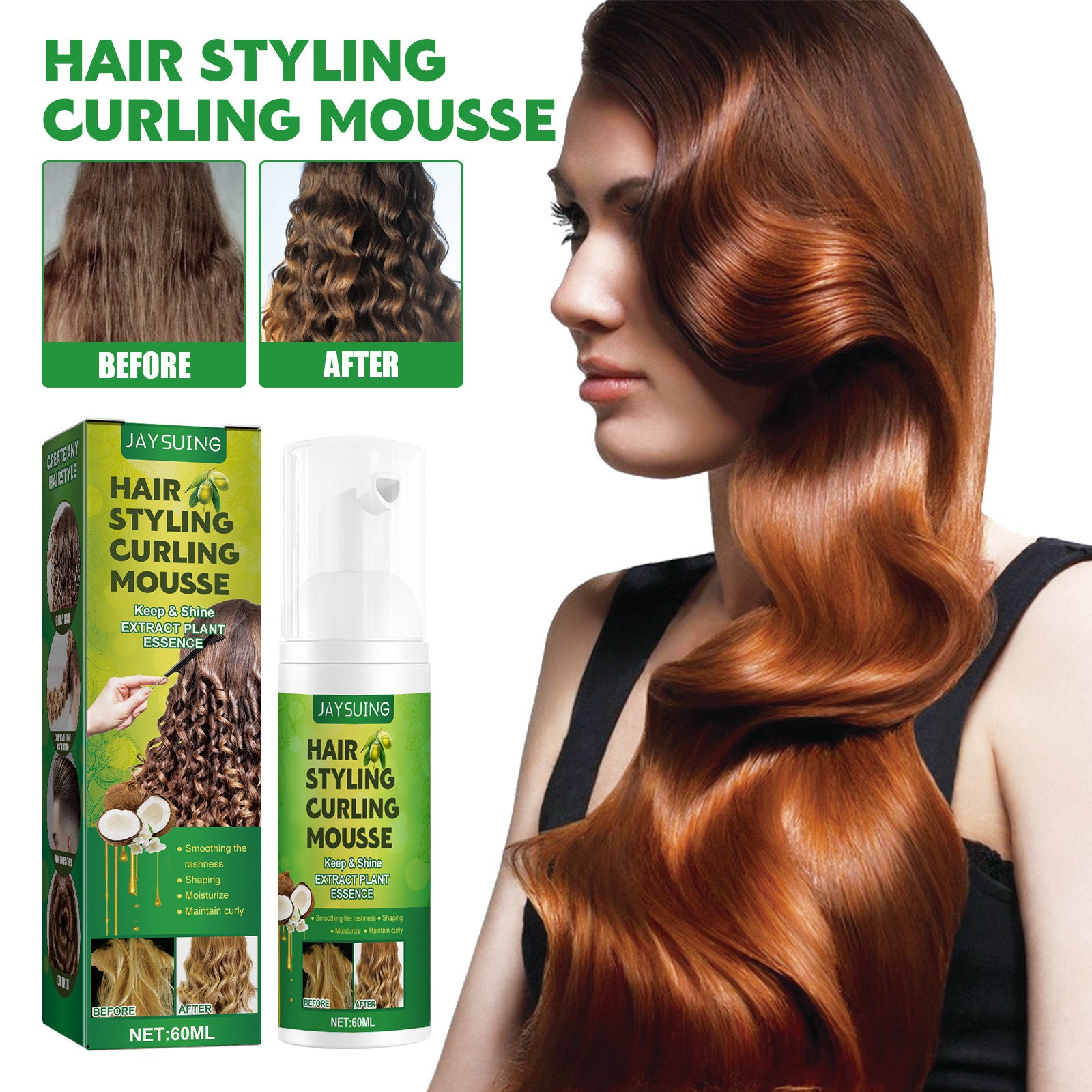 EELHOE Rosemary Hair Treatment Oil Scalp Cleansing Conditioning Volumizing Smoothing Repair Dry Frizzy Hair Conditioning Hair Treatment Oil - 5 - CJ