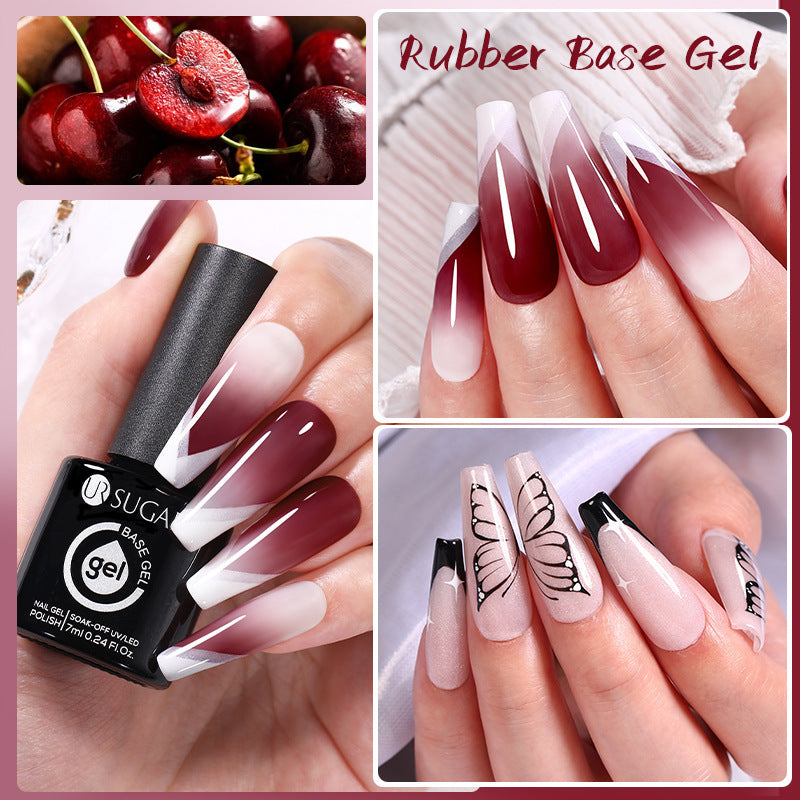 Reinforced Long - lasting No - file Base Coat With Shimmering Glitter Gel Polish - 0 - CJ